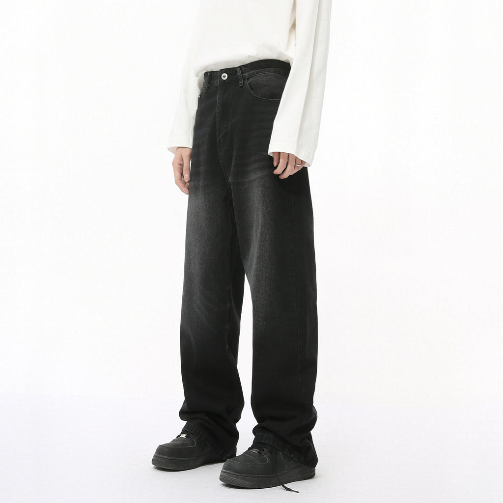 Men's Autumn New Product Loose Straight Washed Jeans