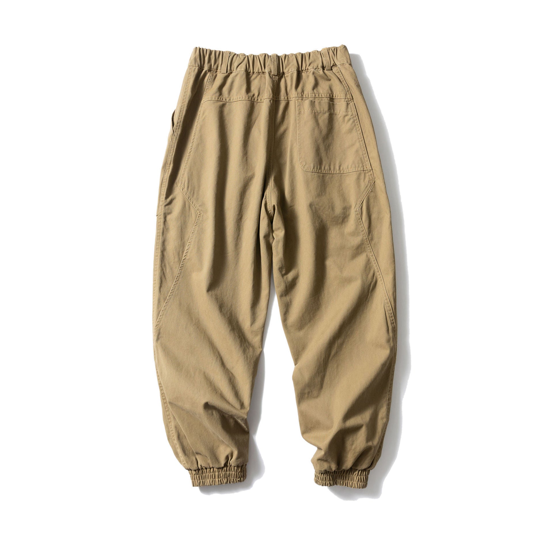 Solid Color Large Pocket Tapered Casual Pants