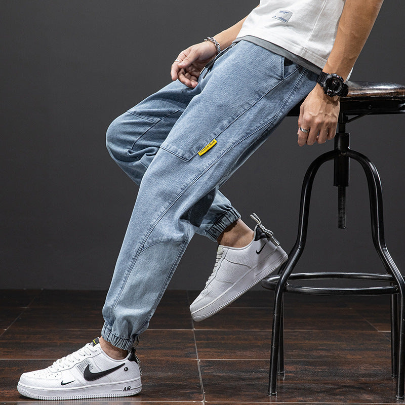 Spring New Men's Loose Cargo Casual Jeans