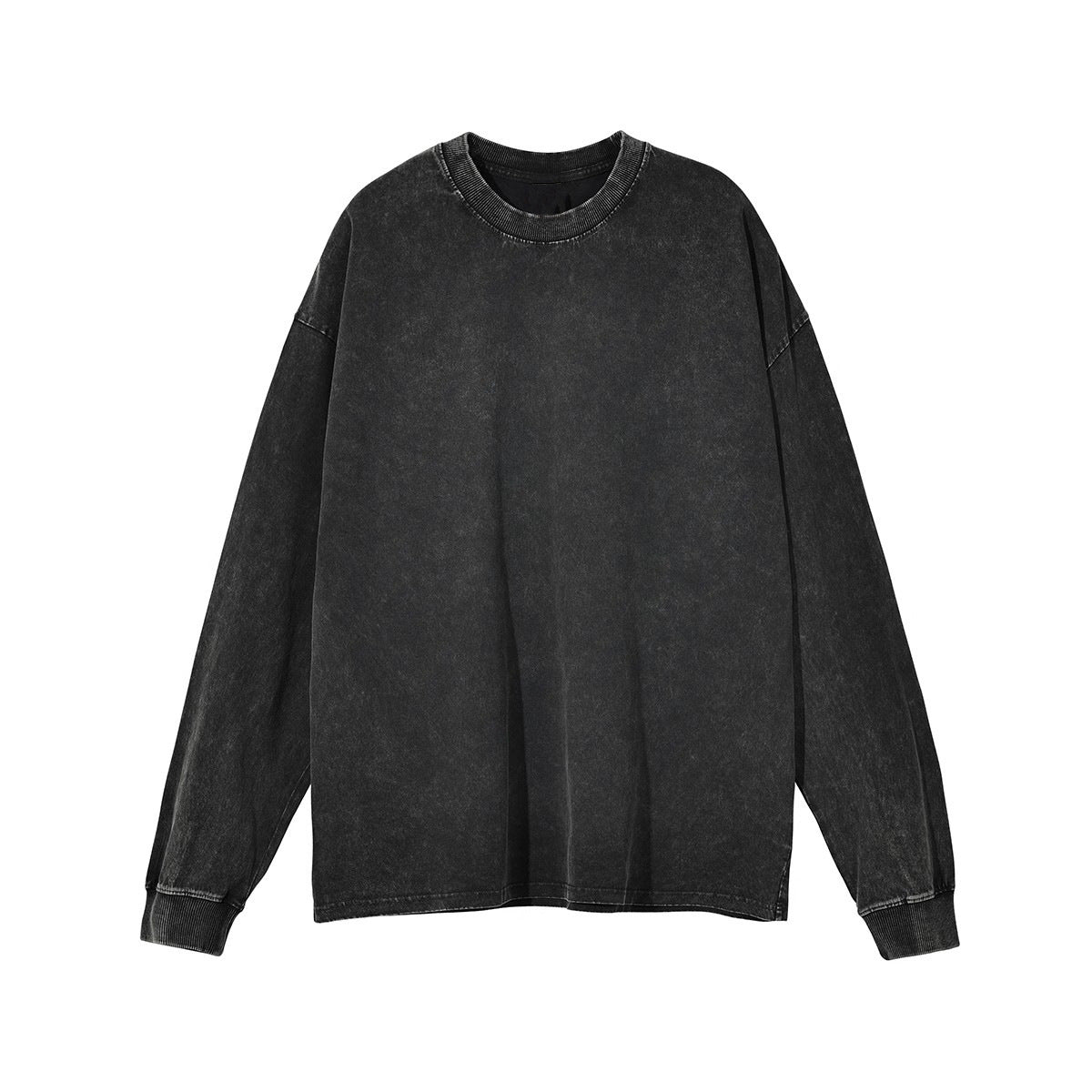 Pure Cotton Washed Old Long-sleeved T-shirt American Retro