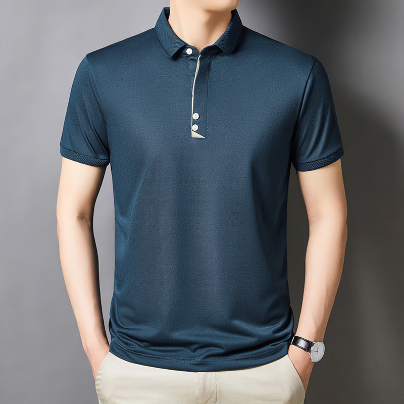 Men's Young And Middle-aged Business Casual Breathable Short Sleeve