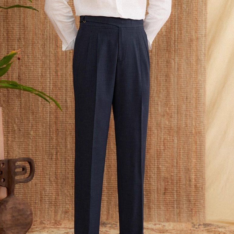 High Waist Straight Pants Houndstooth Versatile Neapolitan Breathable Casual Suit Pants
