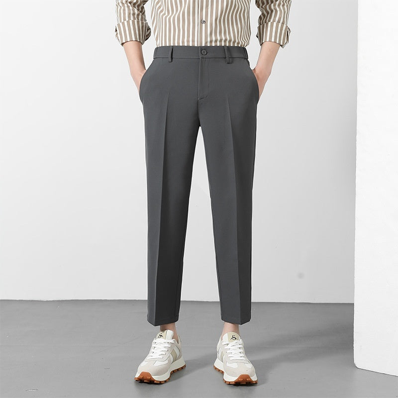 New Suit Pants Men's Ninth Casual Straight Pants