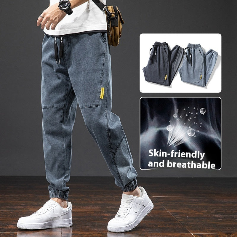 Spring New Men's Loose Cargo Casual Jeans