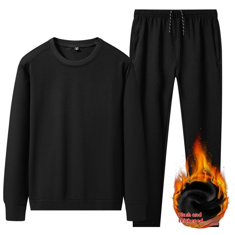 Spring Men's Casual Sports Suit Round Neck Sweatshirt And Sweatpants Sportswear
