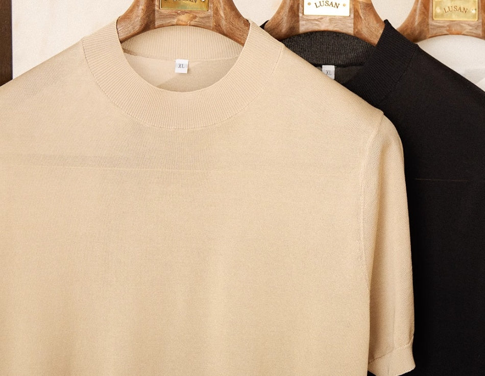 Slim Fit Small Round Neck Short Sleeve