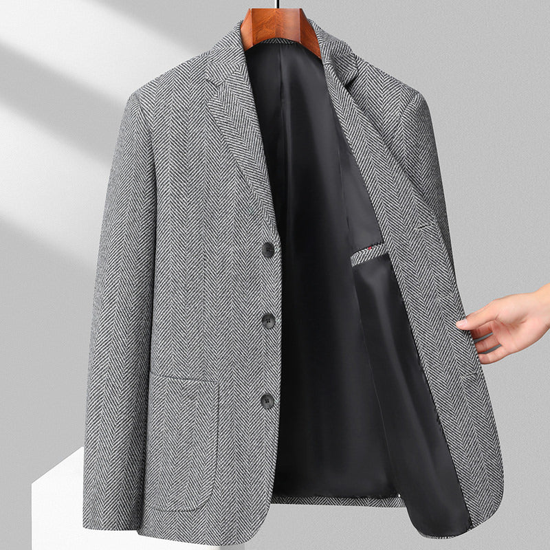 Spring And Autumn Men's New Suit Woolen Coat