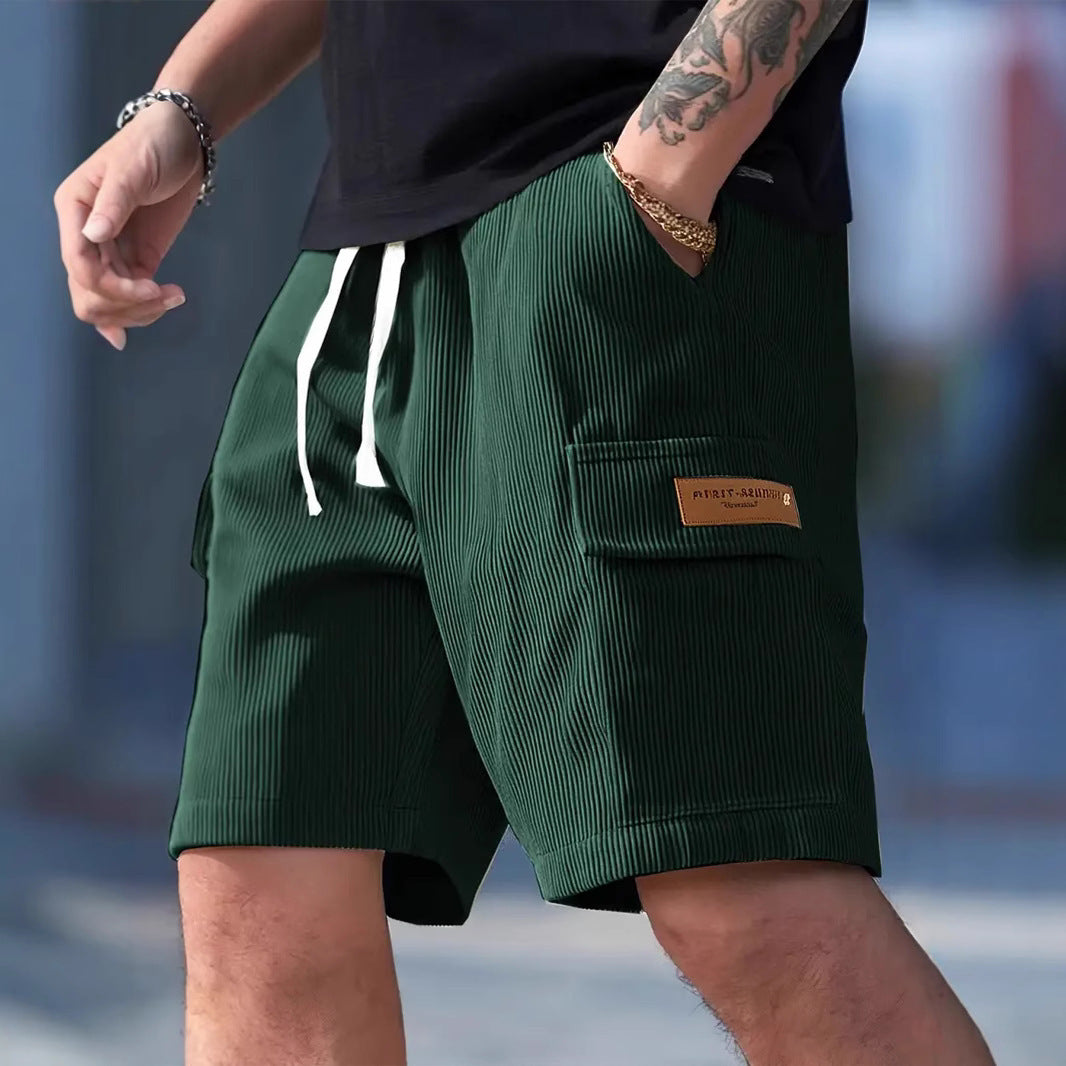 American Men's Striped Loose Casual Shorts