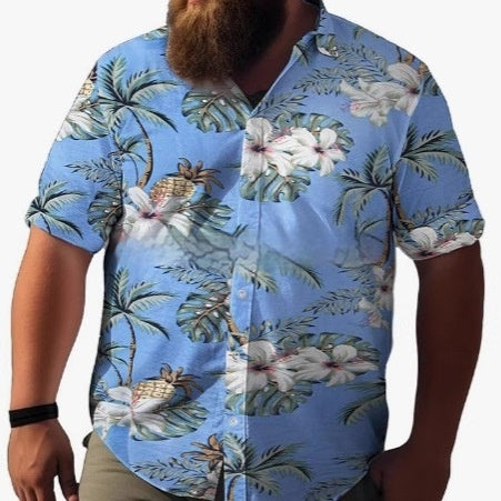 Men's Cardigan Plus Size Short Sleeve