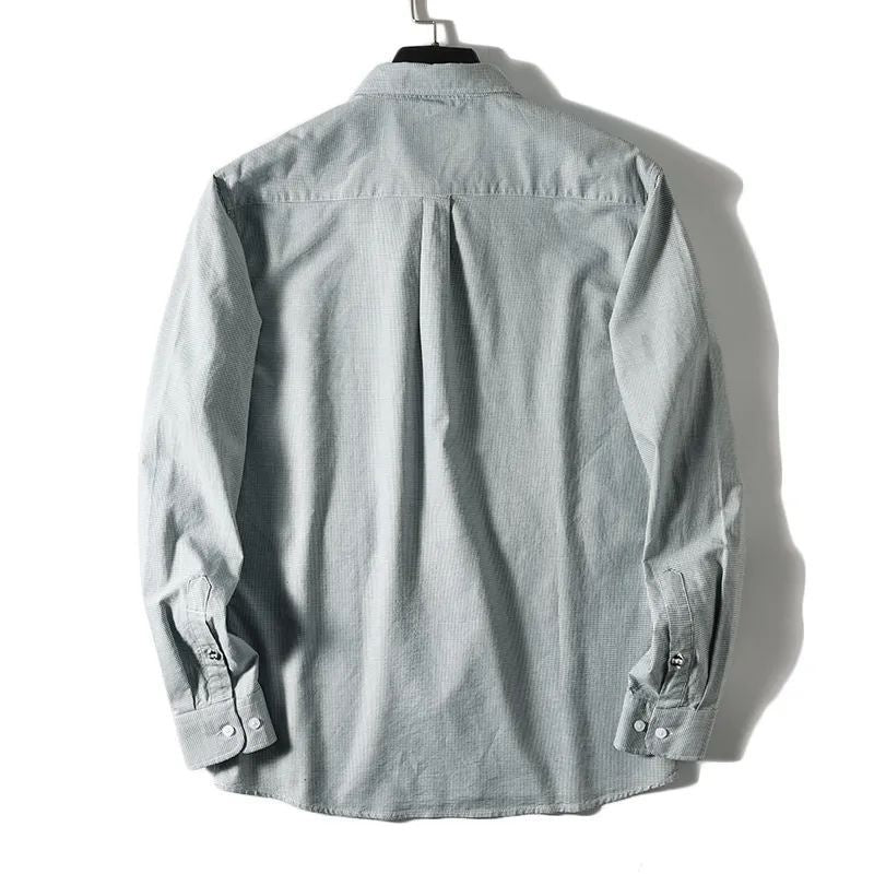 Washed Cotton Houndstooth Pattern For Men