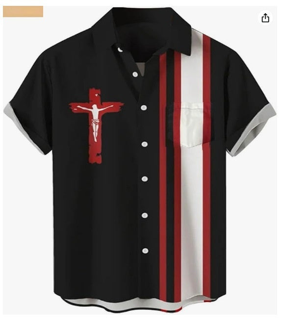 Men's Cardigan Plus Size Short Sleeve