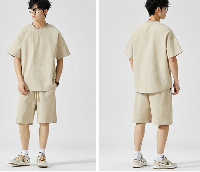 Pair With A Two Piece Set Of Loose Casual Sports Short Sleeved Shorts