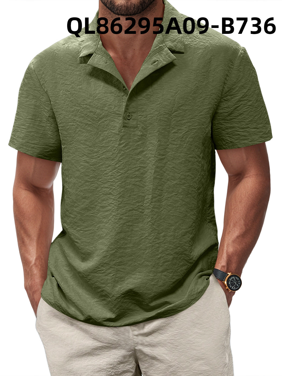 Printed Men's Loose Trendy Short Sleeve Lapel Shirt