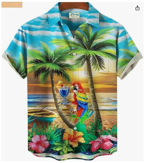 Men's Cardigan Plus Size Short Sleeve