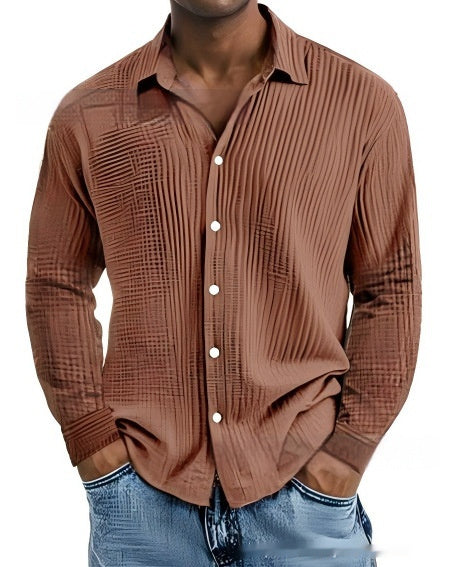 Men's Short-sleeve Lapel Shirt Double Layer Champray