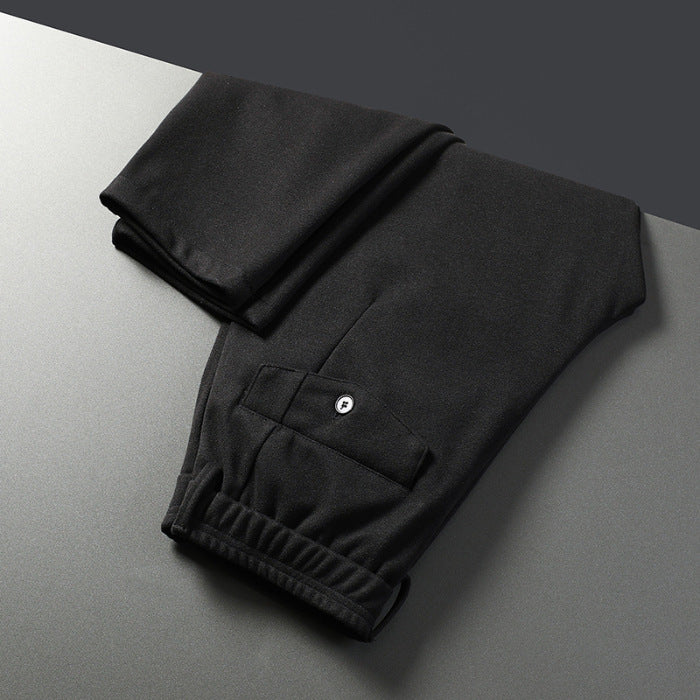 Men's Business Woolen Straight Casual Pants