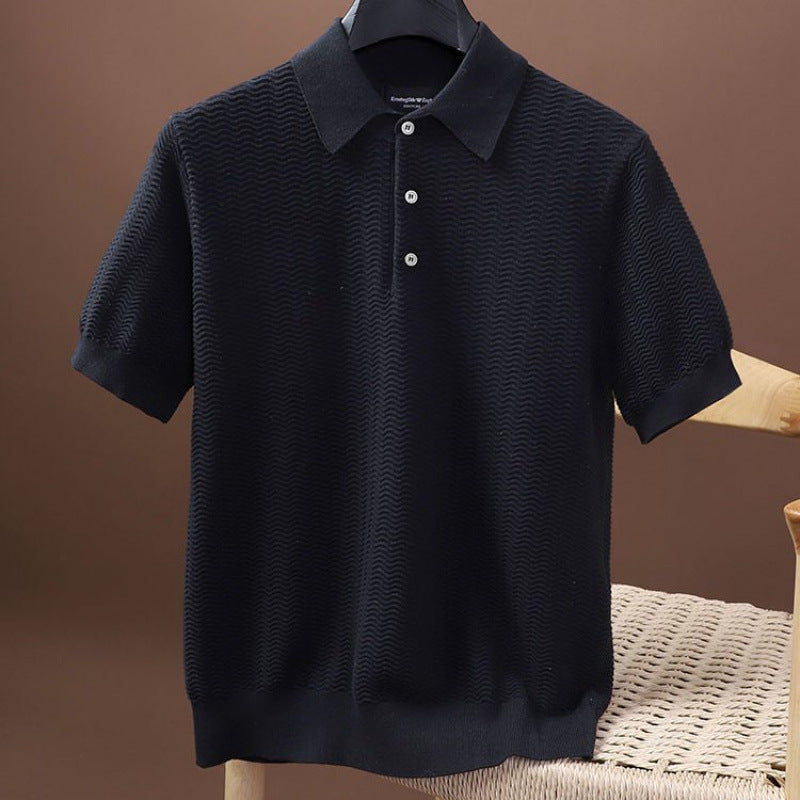 Soft And Comfortable Men's Knitted Short Sleeve
