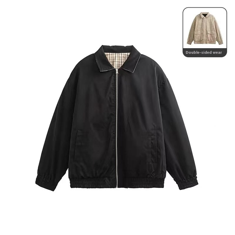 Retro Reversible Jacket Men's Short Coat