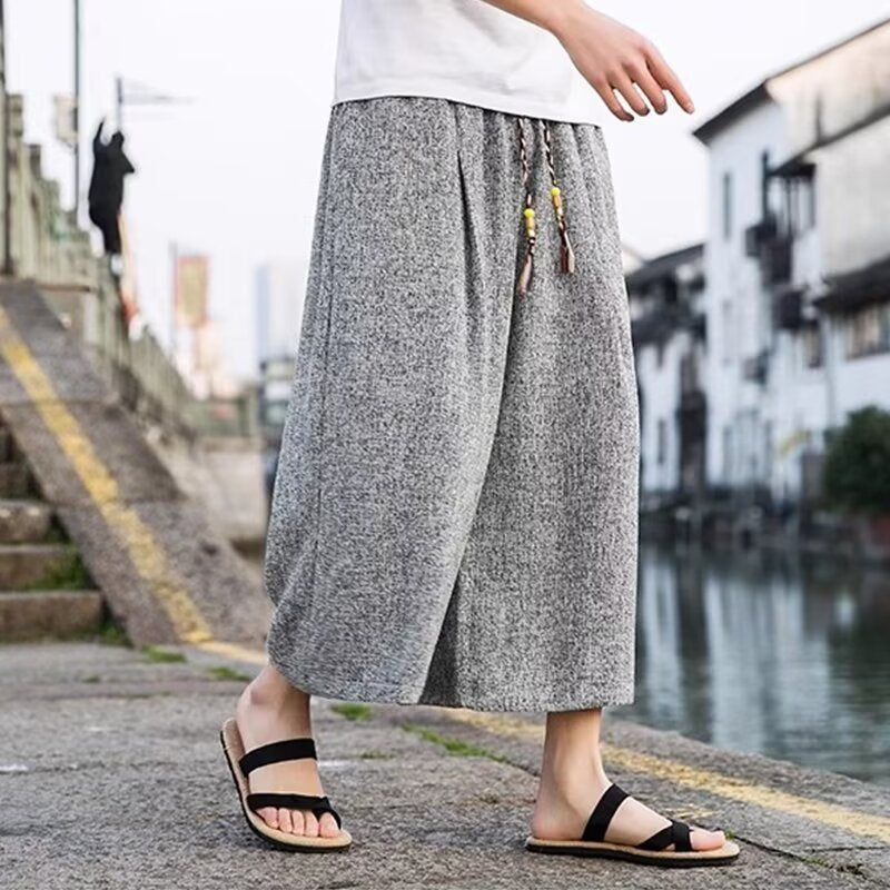 Men's Summer Trendy Versatile Casual Cropped Pants