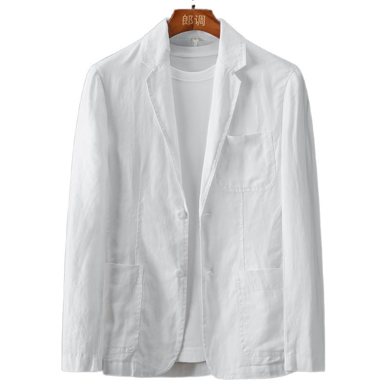 Solid Color Suit Linen Men's Spring And Summer