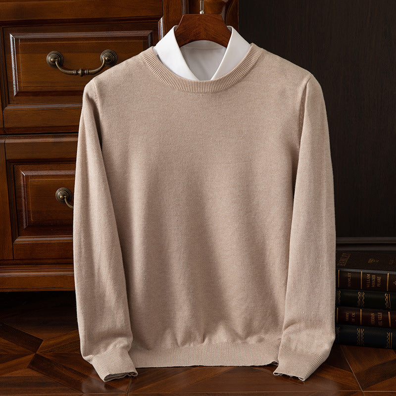 Round Neck Pullover Bottoming Shirt Casual Business Loose Long Sleeve Sweater