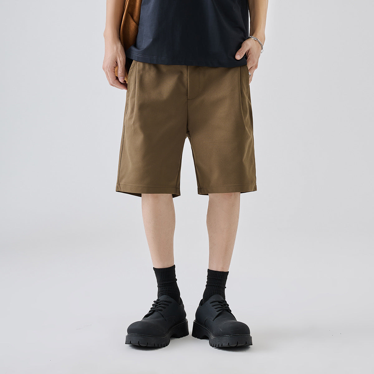 Summer Outdoor Wear Simple Straight Five Points Business Casual Trousers