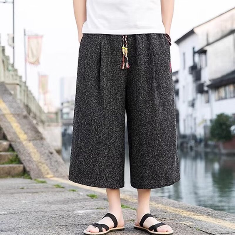 Men's Summer Trendy Versatile Casual Cropped Pants
