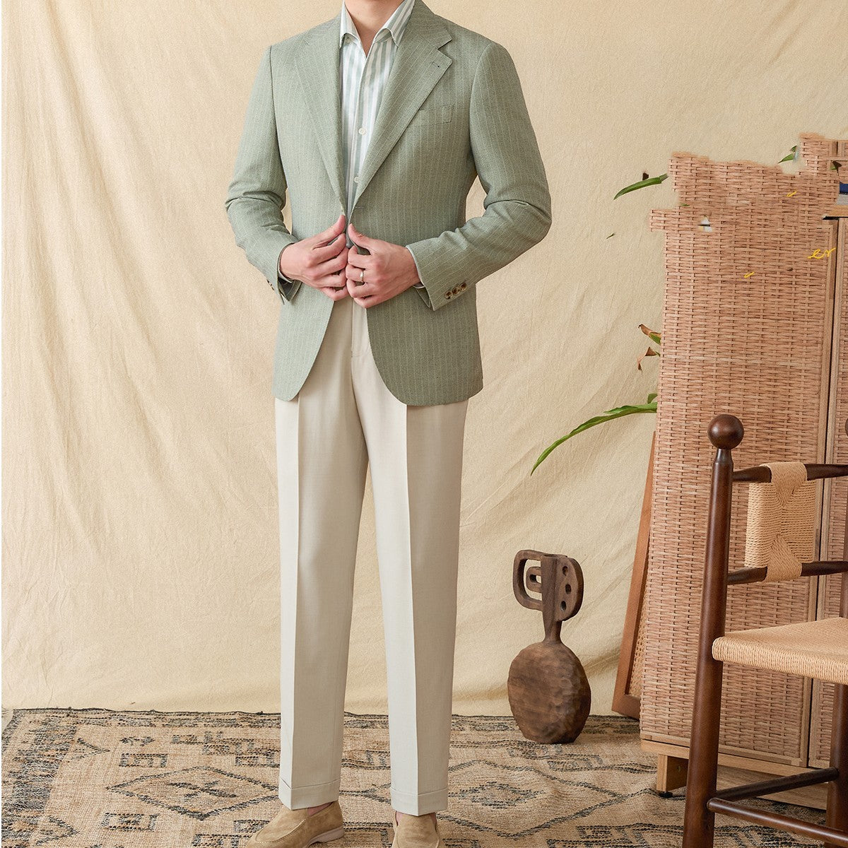 Slim-fit Half Lining Suit Banquet Men