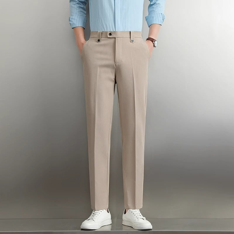 Simple Suit Pants Men's Loose Straight Business Trousers
