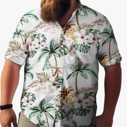 Men's Cardigan Plus Size Short Sleeve