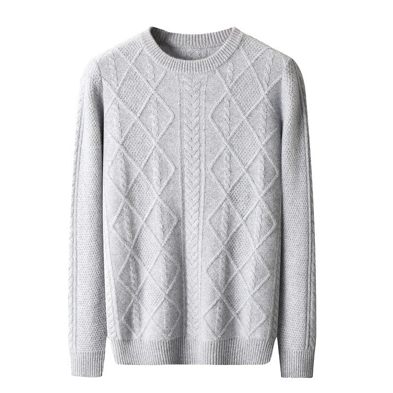 Thick Loose Sweater Twist Base Cardigan