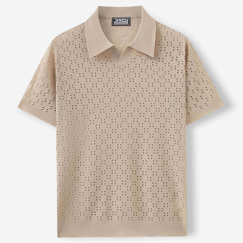 Fashion Dovetail Collar Tencel Men's Casual Sweater