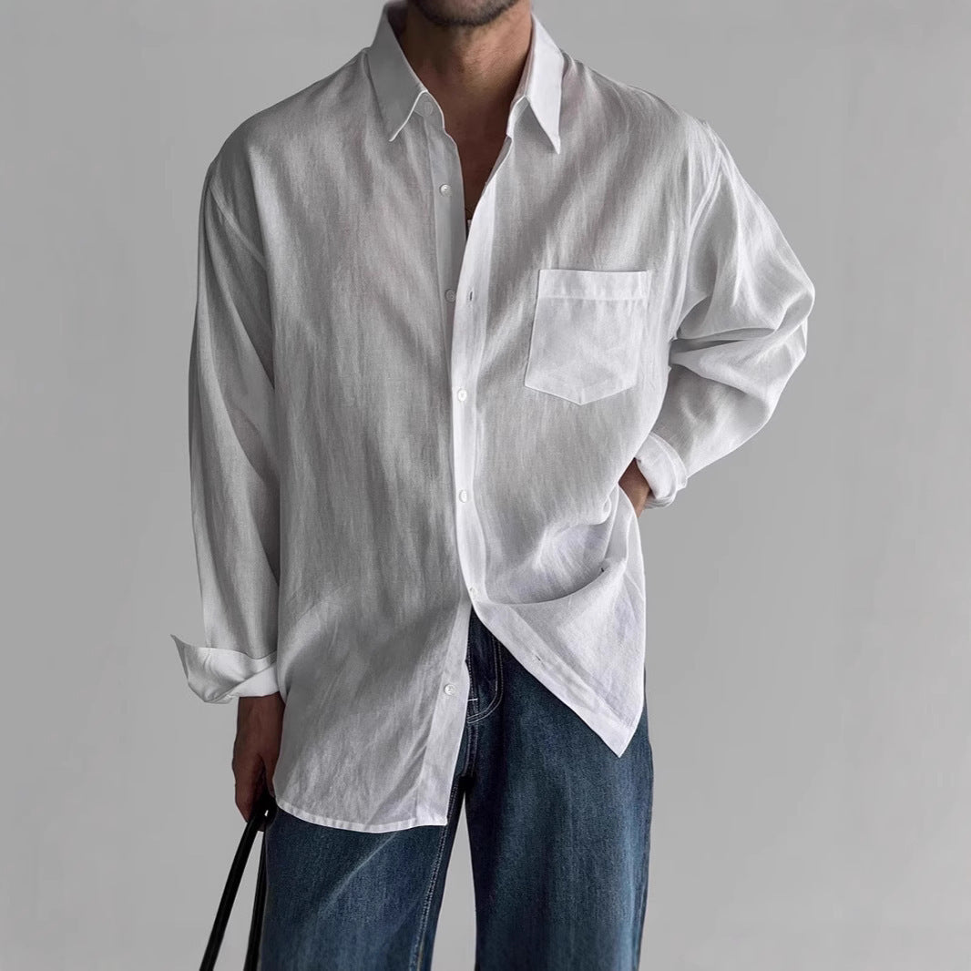 Pocket Design Work Clothes Shirt Coat