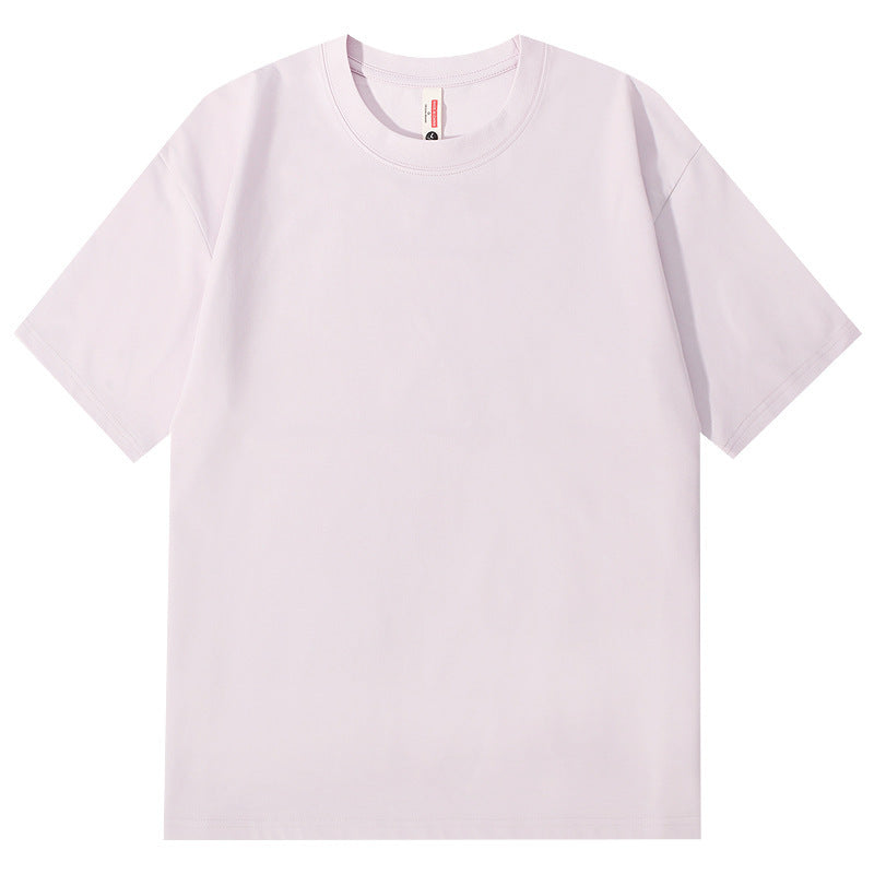 Ice Feeling Sorona Brushed T-shirt 220g American Round Neck Drop Shoulder