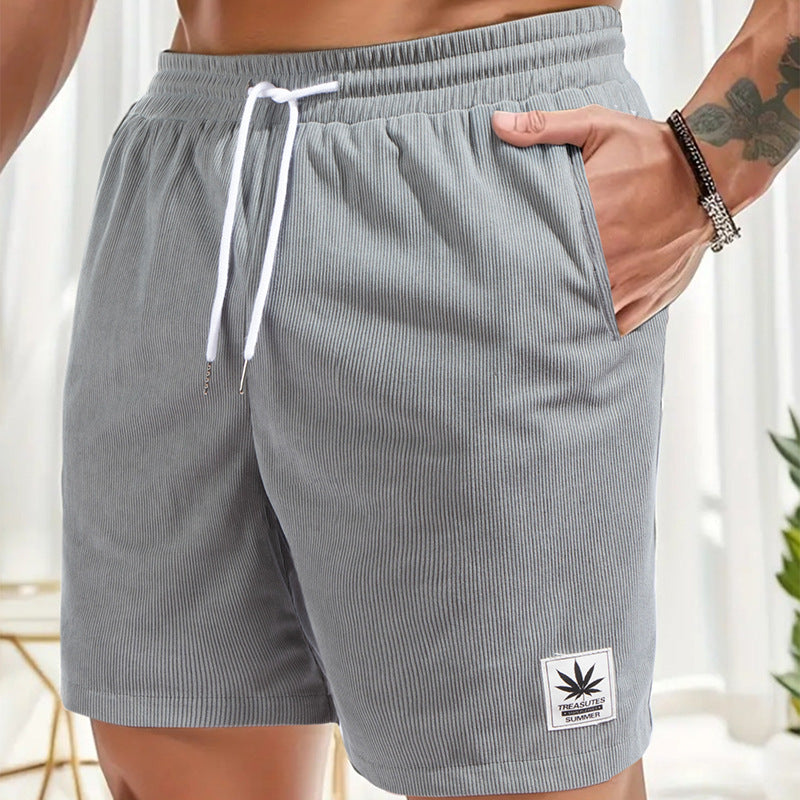 Summer Drawstring Leisure Shorts European Size Men's Sports Pants