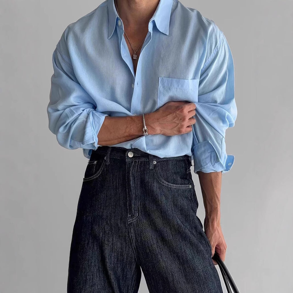 Pocket Design Work Clothes Shirt Coat