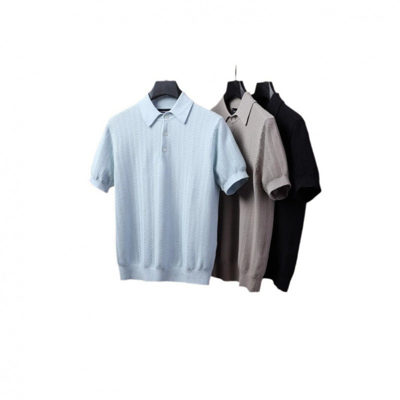 Soft And Comfortable Men's Knitted Short Sleeve