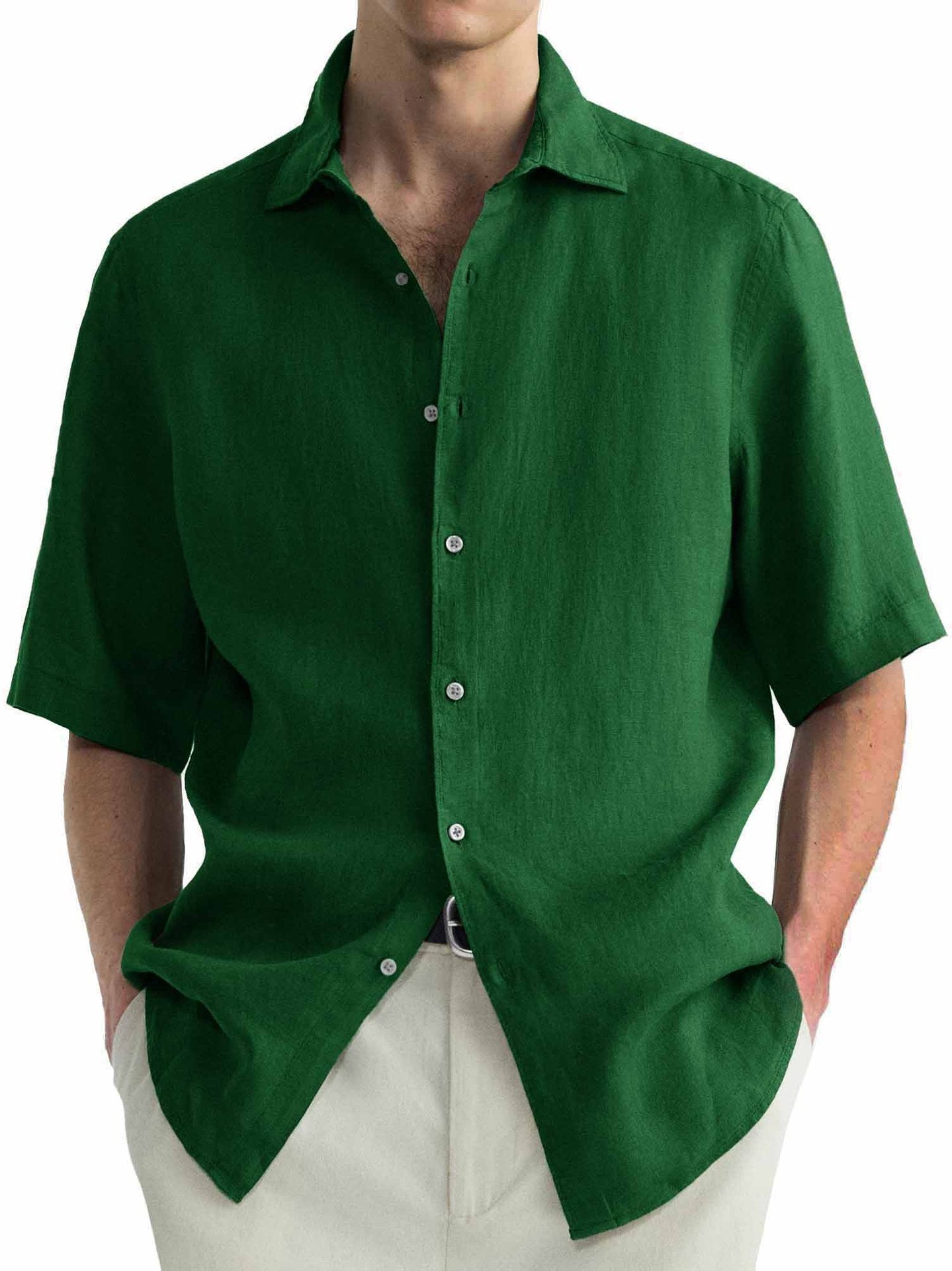 Washed Cotton Shirt Casual Men's Shirts