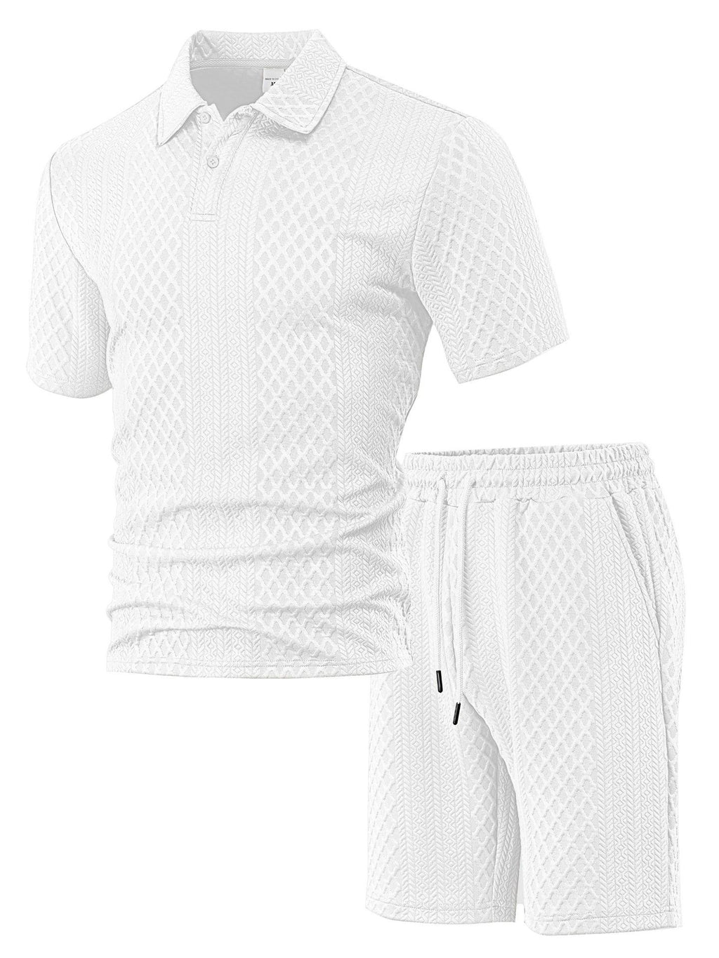 Figured Cloth Men's Casual Thin Short Sleeve Suit