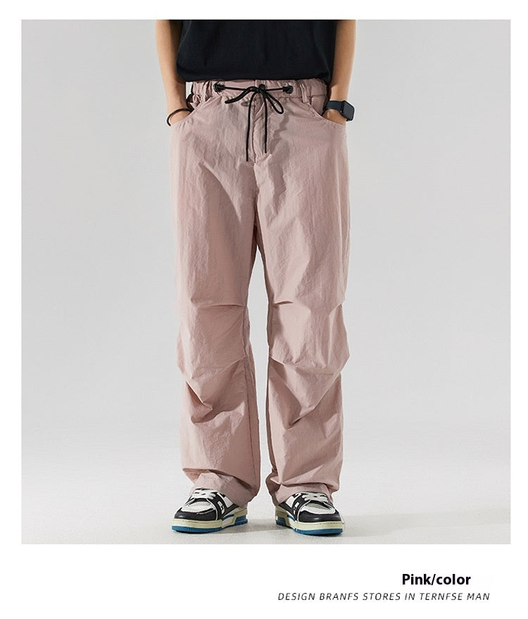Casual Pants Men's Thin Ice Silk Loose Straight