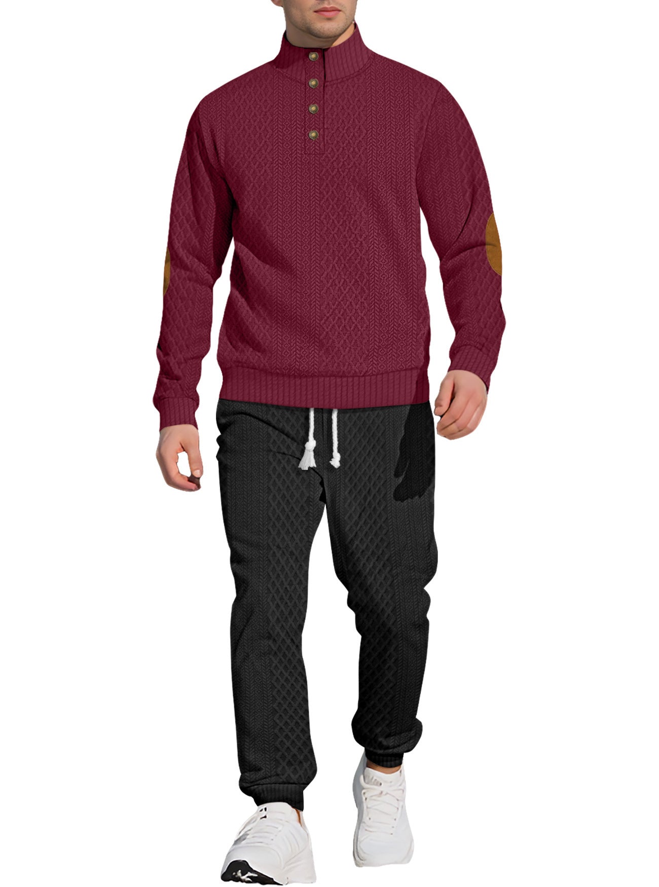Stand Collar Long Sleeve Trousers Leisure Sports Outdoor Sweater Pants Suit