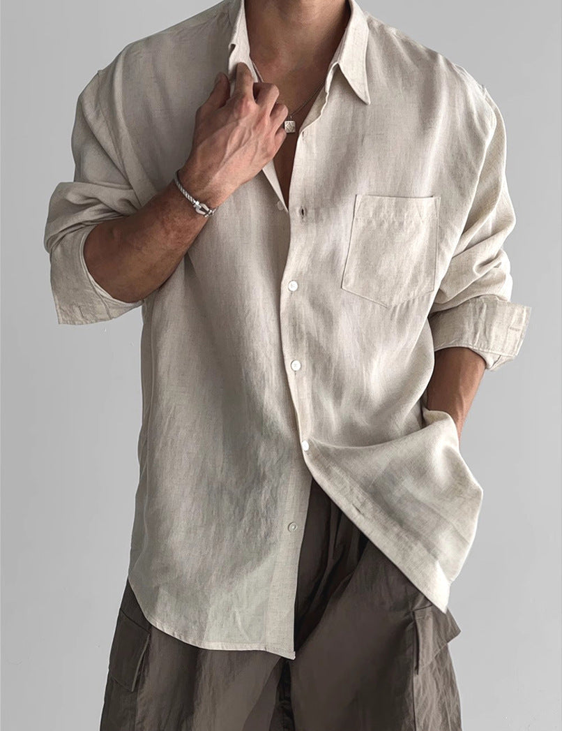 Pocket Design Work Clothes Shirt Coat