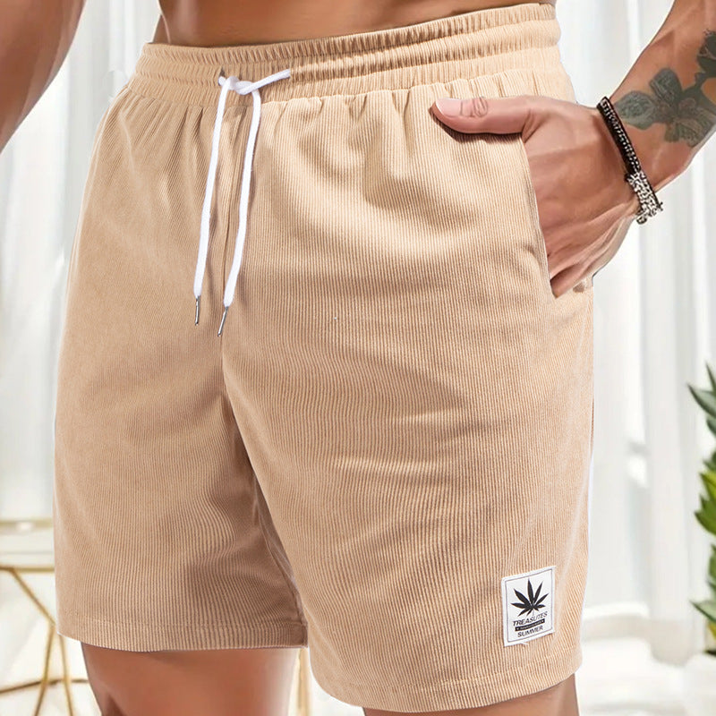 Summer Drawstring Leisure Shorts European Size Men's Sports Pants