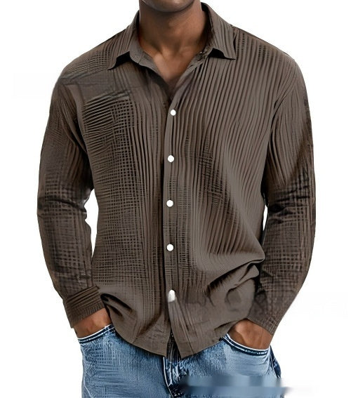 Men's Short-sleeve Lapel Shirt Double Layer Champray