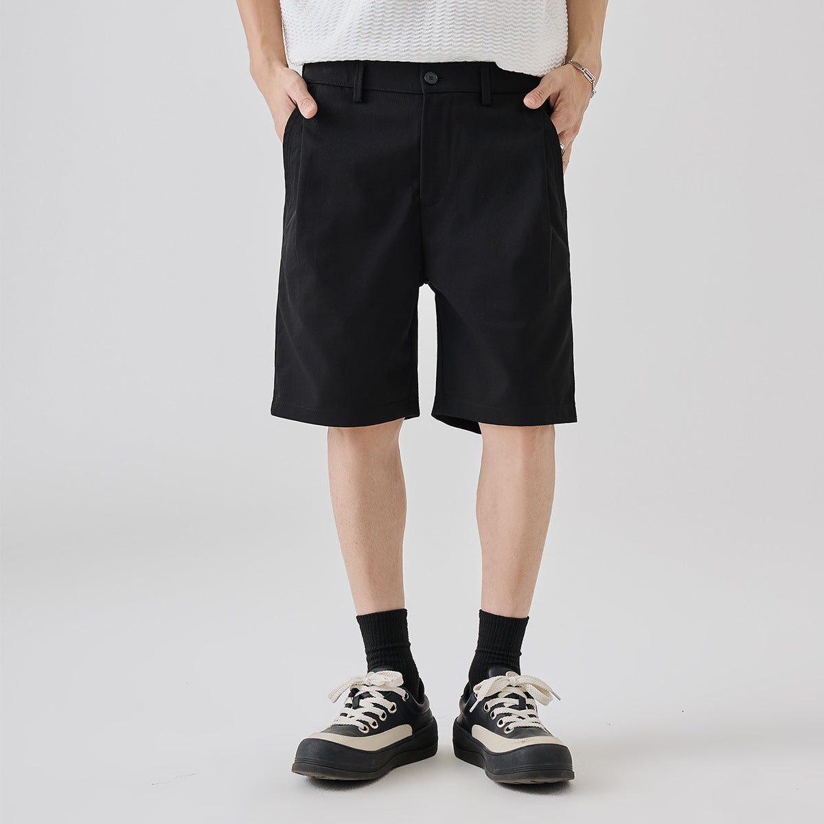 Summer Outdoor Wear Simple Straight Five Points Business Casual Trousers