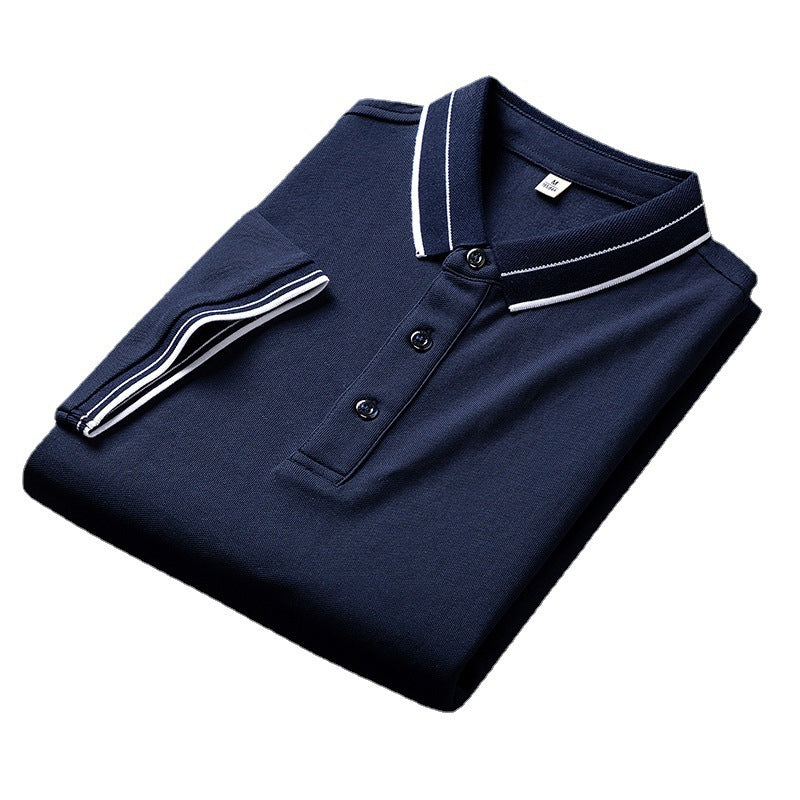 Summer Lapels Short-sleeved T-shirt Men's Slim Fit Casual Polo Shirt