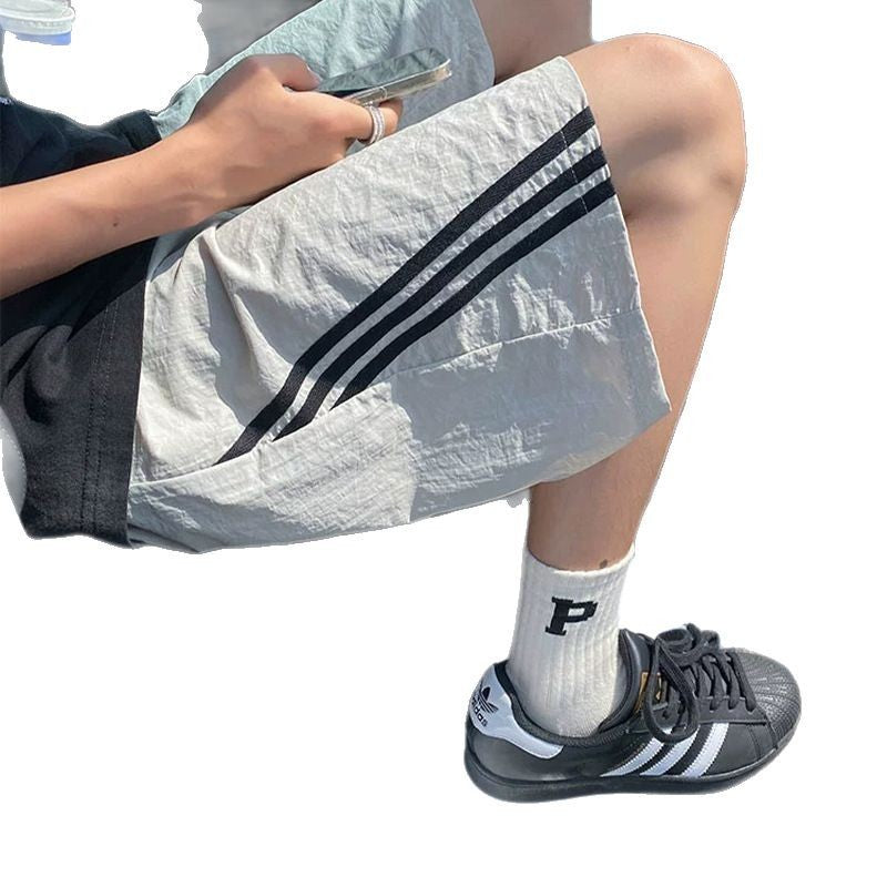 Striped Quick-drying Shorts Men's Summer Beauty Style