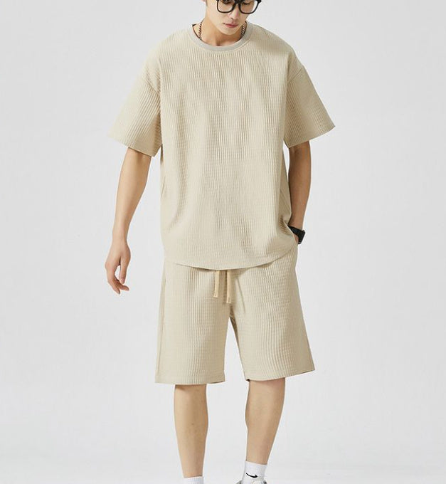 Pair With A Two Piece Set Of Loose Casual Sports Short Sleeved Shorts