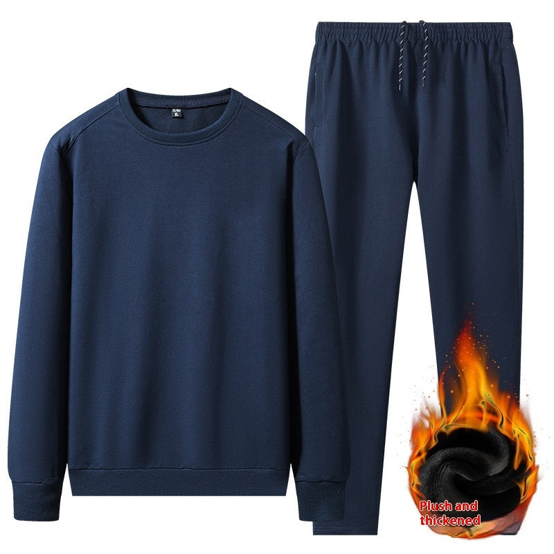 Spring Men's Casual Sports Suit Round Neck Sweatshirt And Sweatpants Sportswear