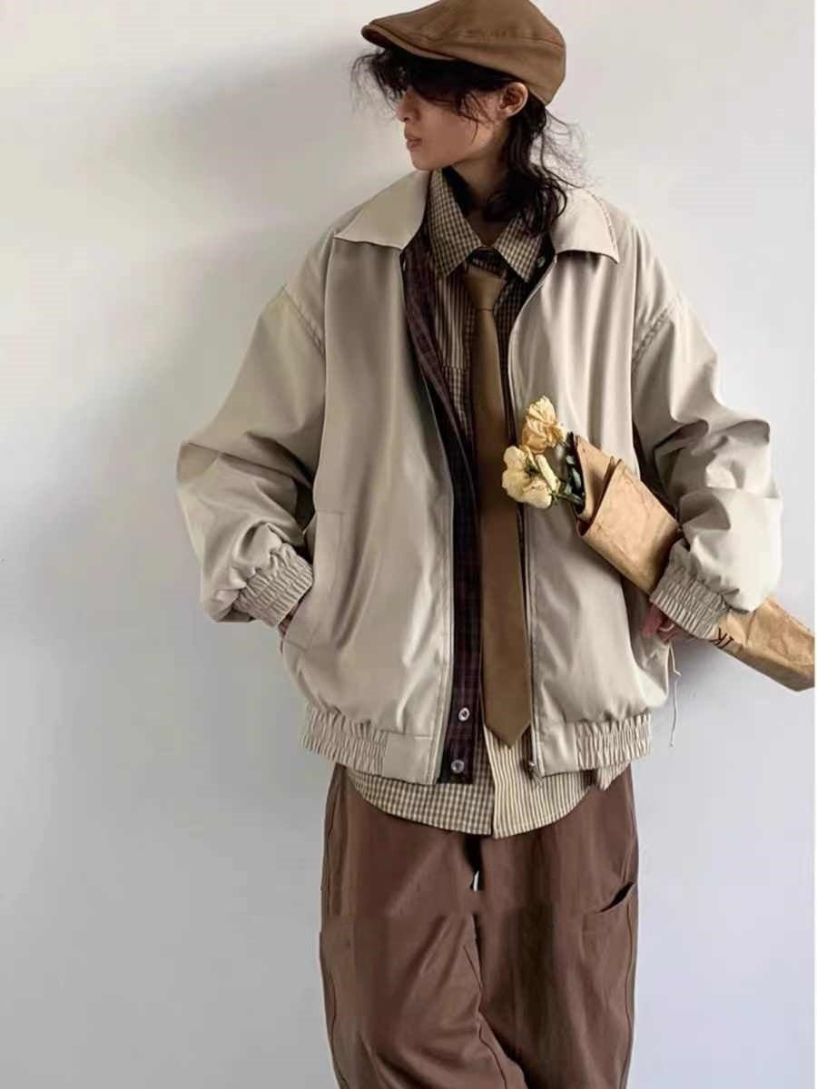 Retro Reversible Jacket Men's Short Coat